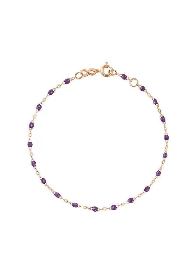 Gigi Clozeau Bracelet Classique Gigi Or Rose Et Résines Violet 17cm Hot