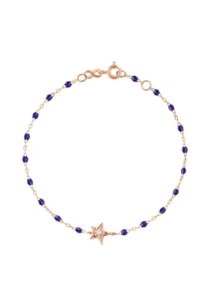 Gigi Clozeau Bracelet Classique Gigi Étoile Or Rose Diamant Et Résines Prusse 17cm Cheap