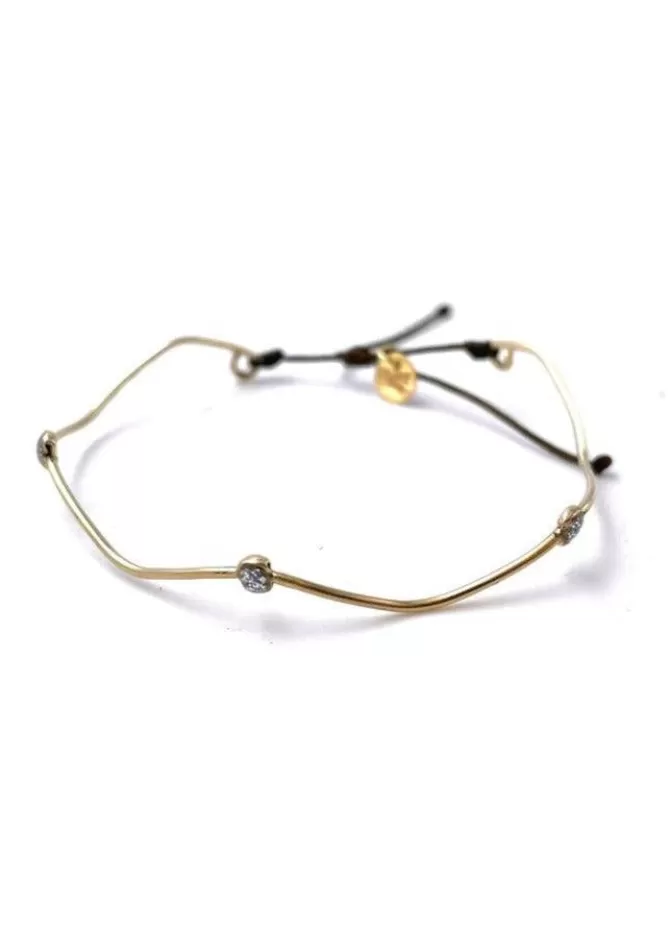 LSonge Bracelet Fin En Fil D'Or 9 Carats En Vague Cheap