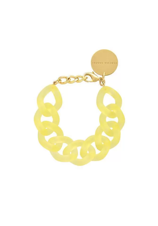 Vanessa Baroni Bracelet Flat Chain Iced Yellow Fashion