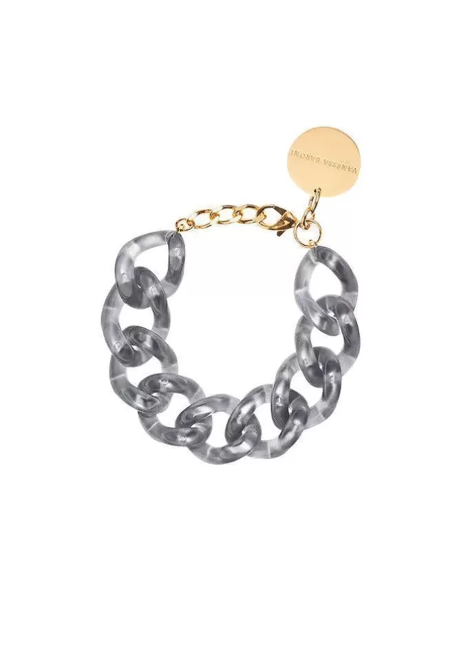 Vanessa Baroni Bracelet Flat Chain Laguna Grey Flash Sale