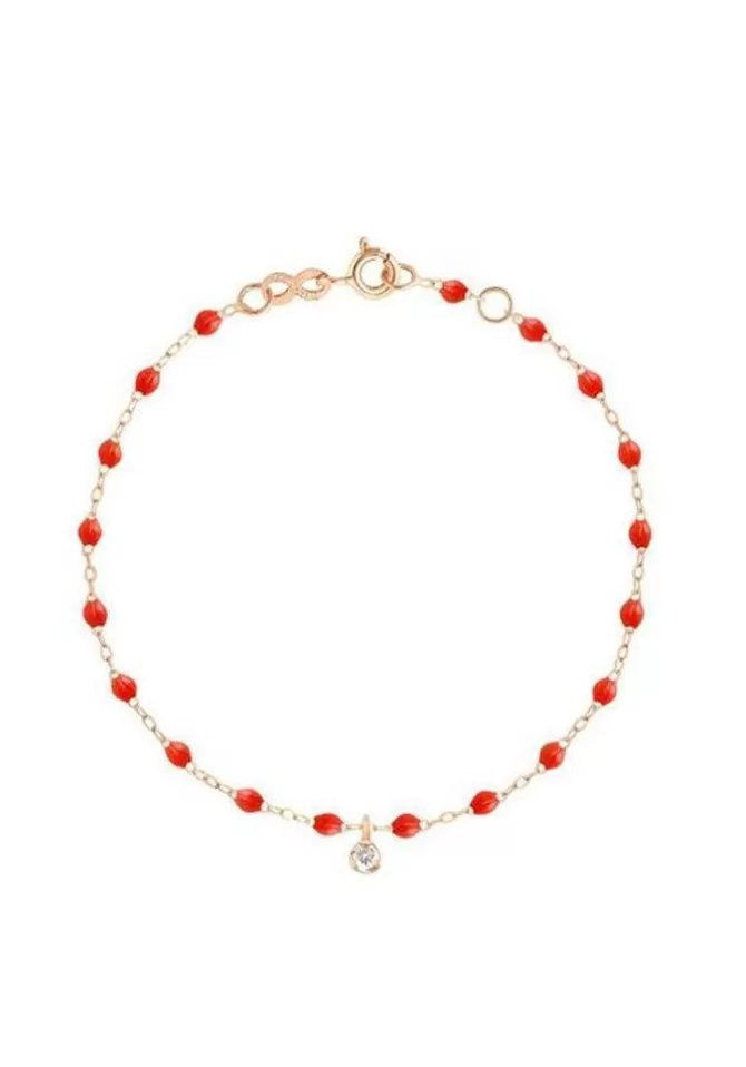 Gigi Clozeau Bracelet Gigi Suprême Or Rose Diamant Et Résines Corail 17cm Store