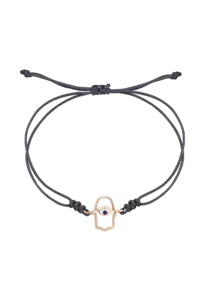 Kismet By Milka Bracelet Hamsa Cord Gris Cheap