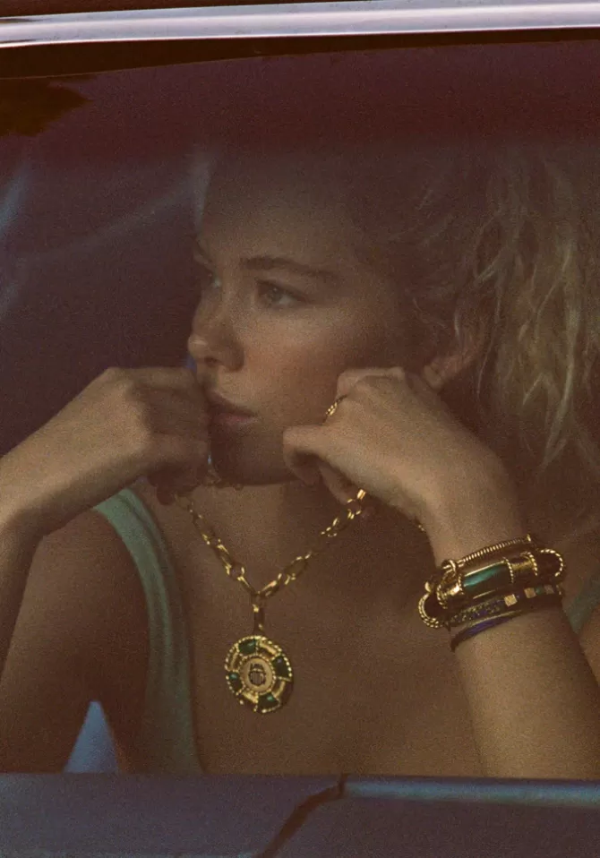 Aurélie Bidermann Bracelet Honolulu Malachite Et Lapis Lazuli Discount