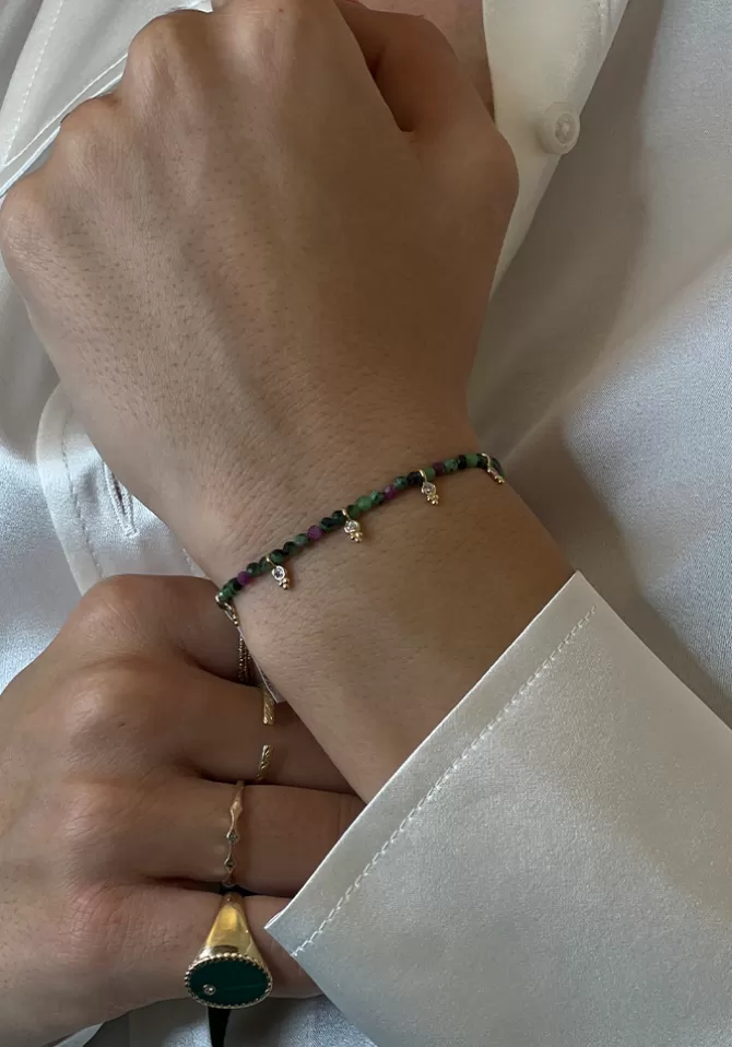 Hanka Ïn Bracelet Joy Rubis Zoïsite Et Bindies Best Sale