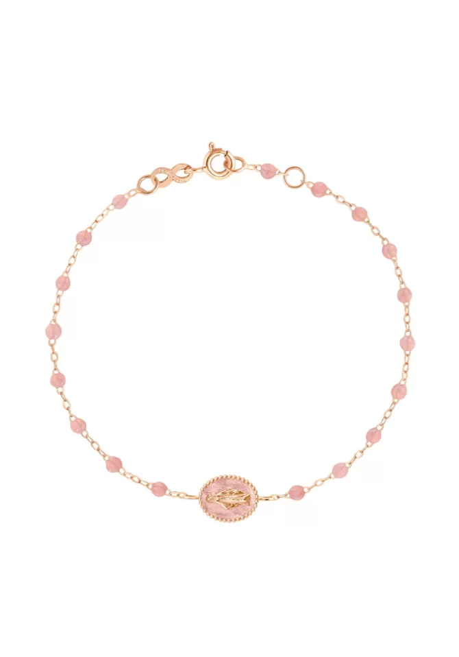 Gigi Clozeau Bracelet Madone Or Rose Et Résines Blush 17cm Hot