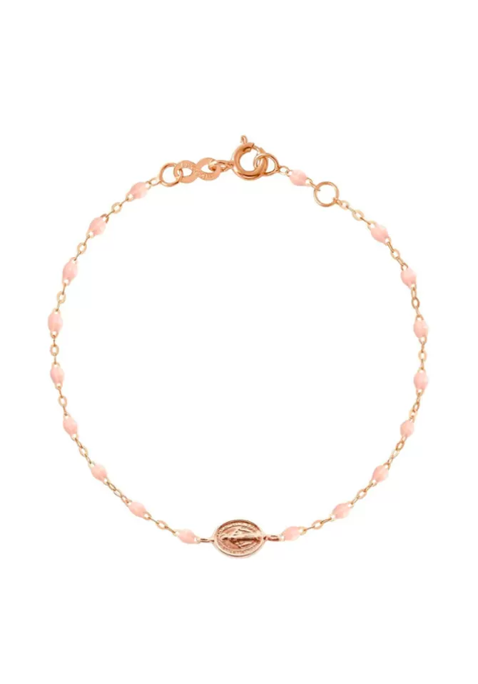 Gigi Clozeau Bracelet Madone Or Rose Et Résines Rose Bébé 17cm Sale
