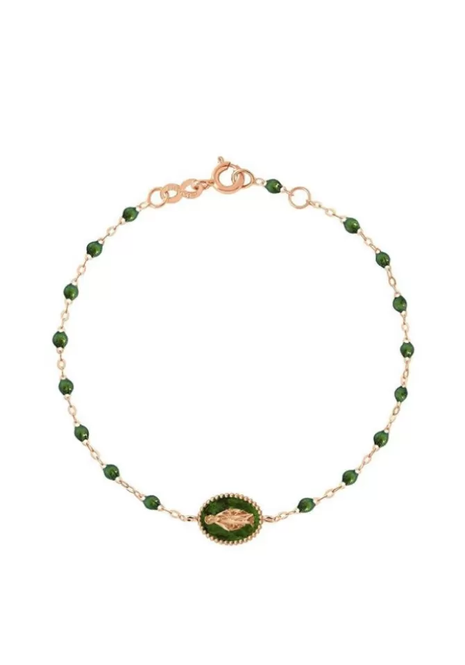 Gigi Clozeau Bracelet Madone Or Rose Et Résines Scarabée 17cm Outlet
