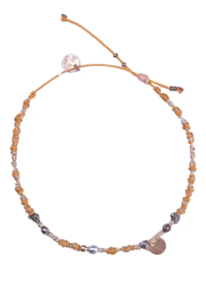 Be By Cat Bracelet Multi Perles Keishi Camel Et Doré Cheap