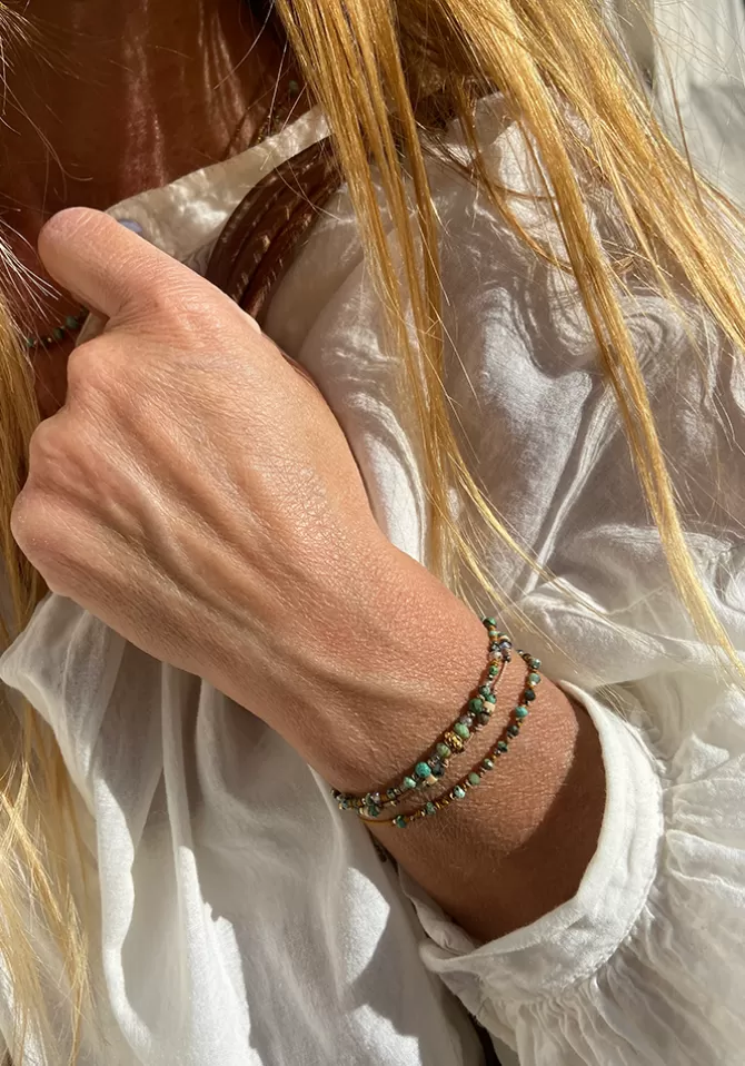 Be By Cat Bracelet Multi Pierres Fleur Discount