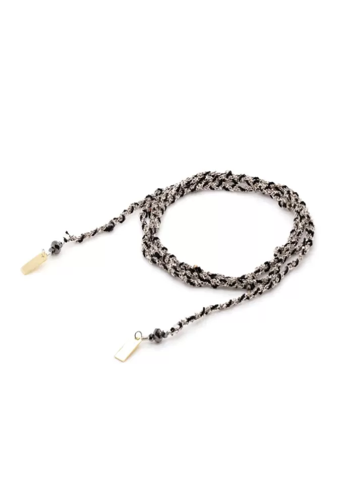 Marie-Laure Chamorel Bracelet N°182 Argent Et Noir Sale