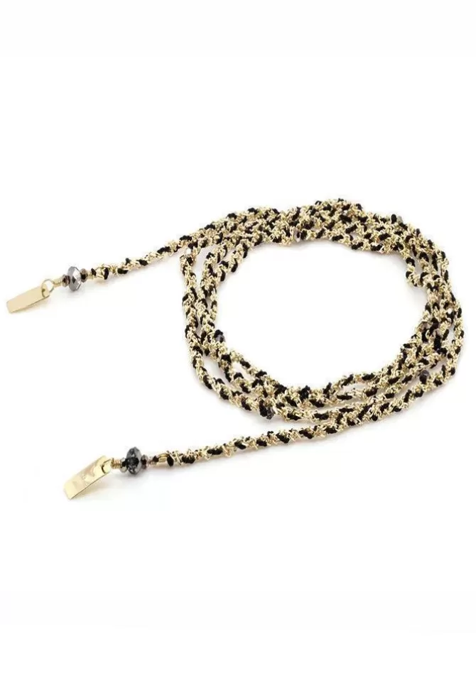 Marie-Laure Chamorel Bracelet N°182 Doré Et Noir Flash Sale