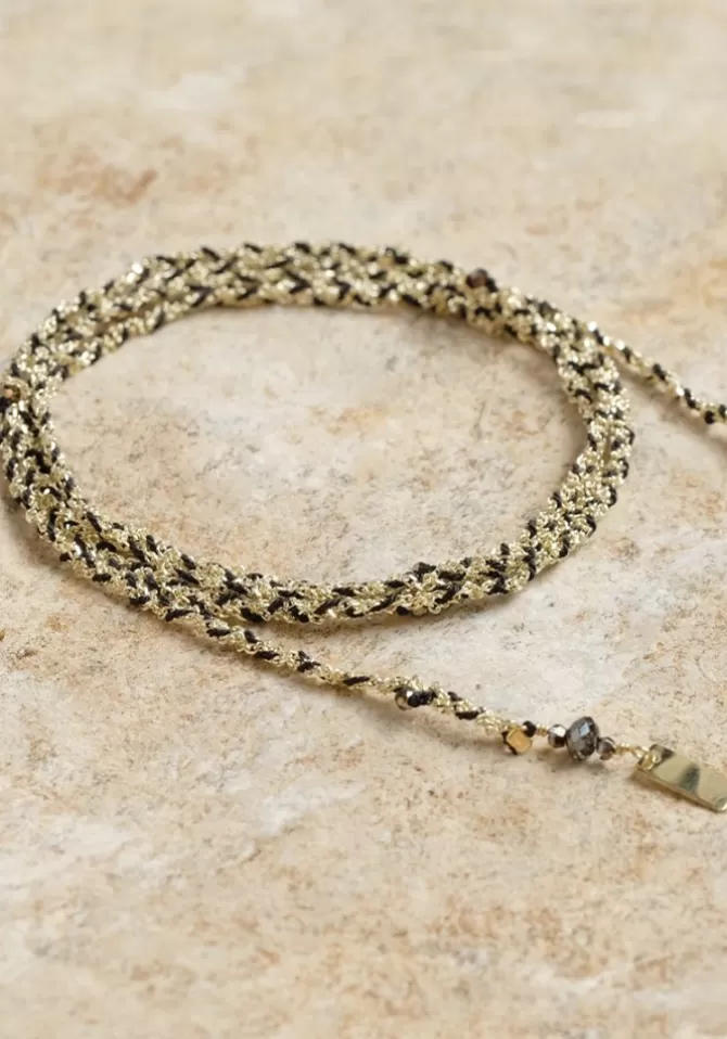 Marie-Laure Chamorel Bracelet N°182 Doré Et Noir Flash Sale