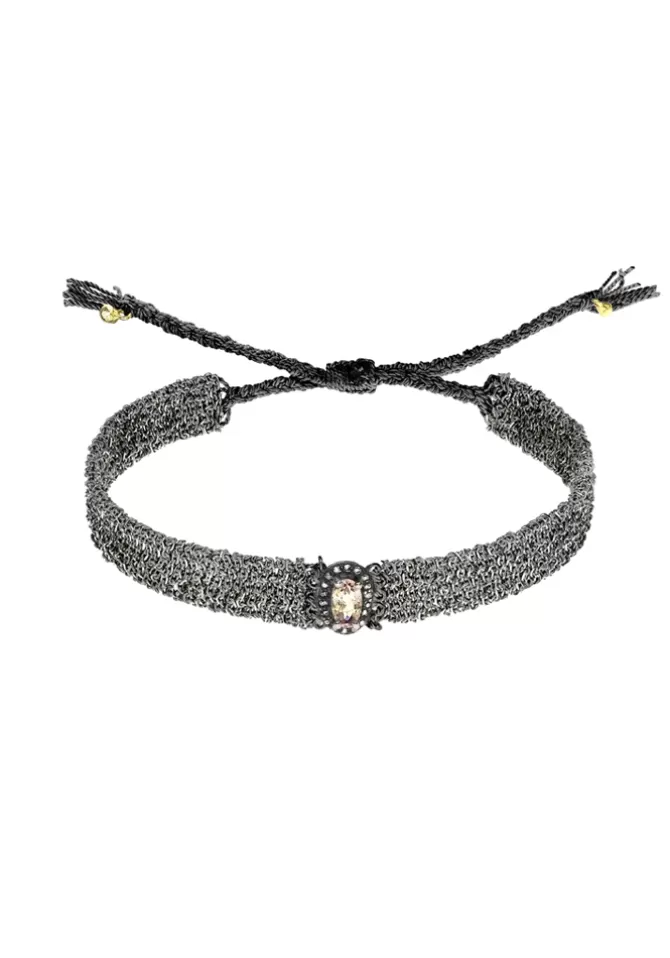 Marie-Laure Chamorel Bracelet N°892 Ruthenium Et Tourmaline Orange Sale
