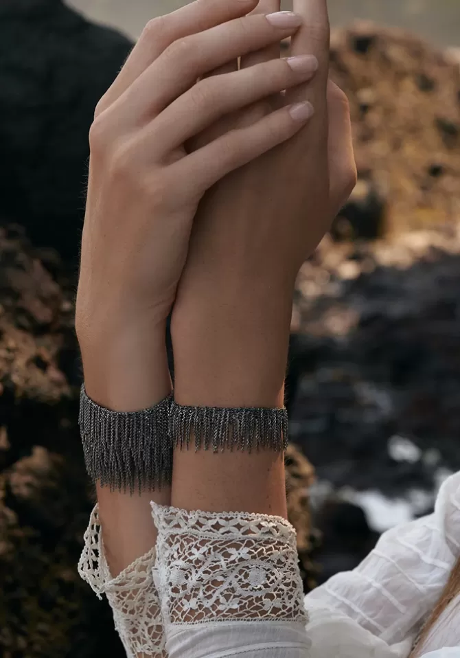 Marie-Laure Chamorel Bracelet N°675 Ruthénium Discount