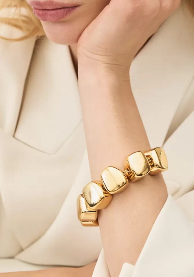 Vanessa Baroni Bracelet Organic Shaped Gold New