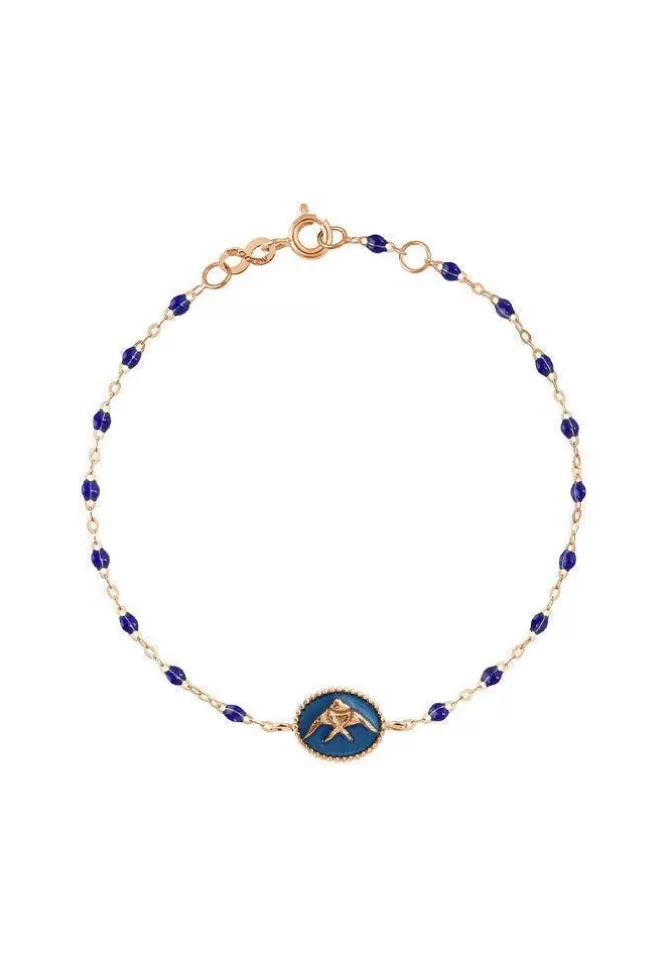 Gigi Clozeau Bracelet Poisson Ange Or Rose Et Résines Bleu De Prusse 17 cm Best