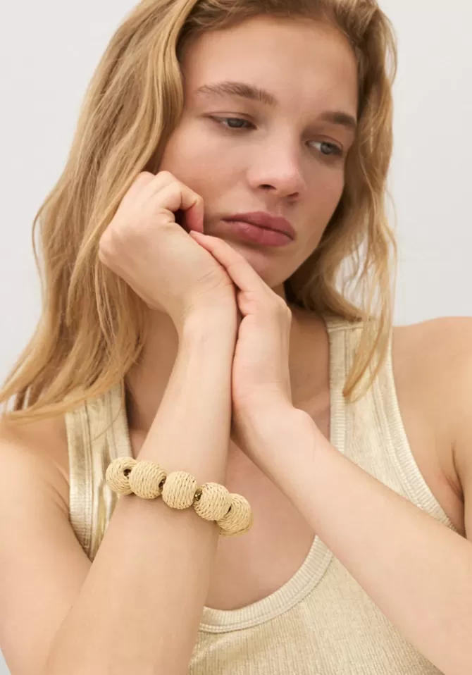 Vanessa Baroni Bracelet Raffia Beads Cheap