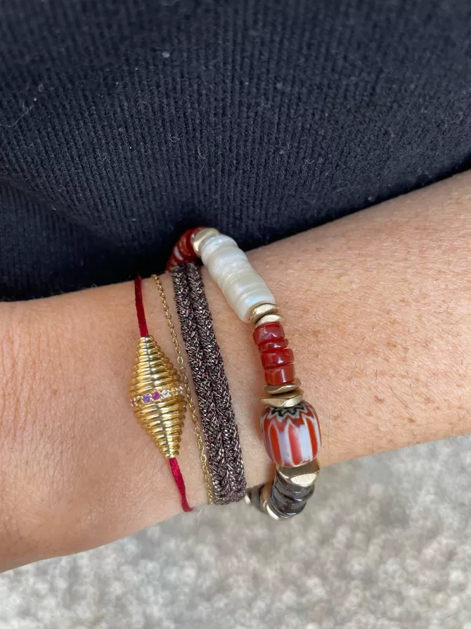 Dorothée Sausset Bracelet Rakhi 3 Summer Fil Rouge Cheap
