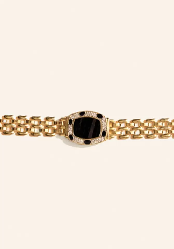 Be Maad Bracelet Ranee Onyx Texturée Discount