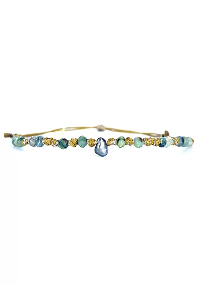 Be By Cat Bracelet Réglable Multi Pierres Turquoise Cheap