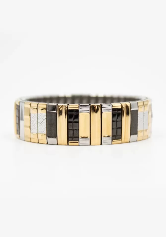 Sigal Bracelet Sig 14 Doré Argent Et Noir Cheap