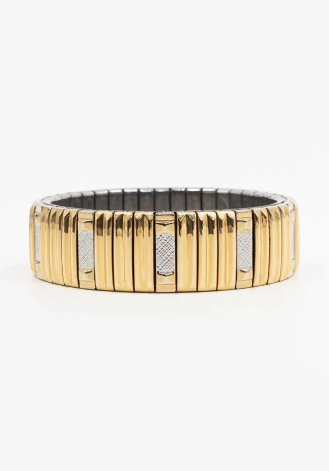 Sigal Bracelet Sig 14 Stripes Doré Et Argenté Hot