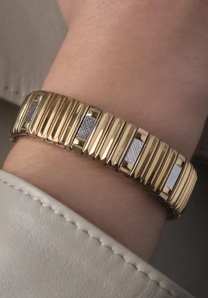 Sigal Bracelet Sig 14 Stripes Doré Et Argenté Hot