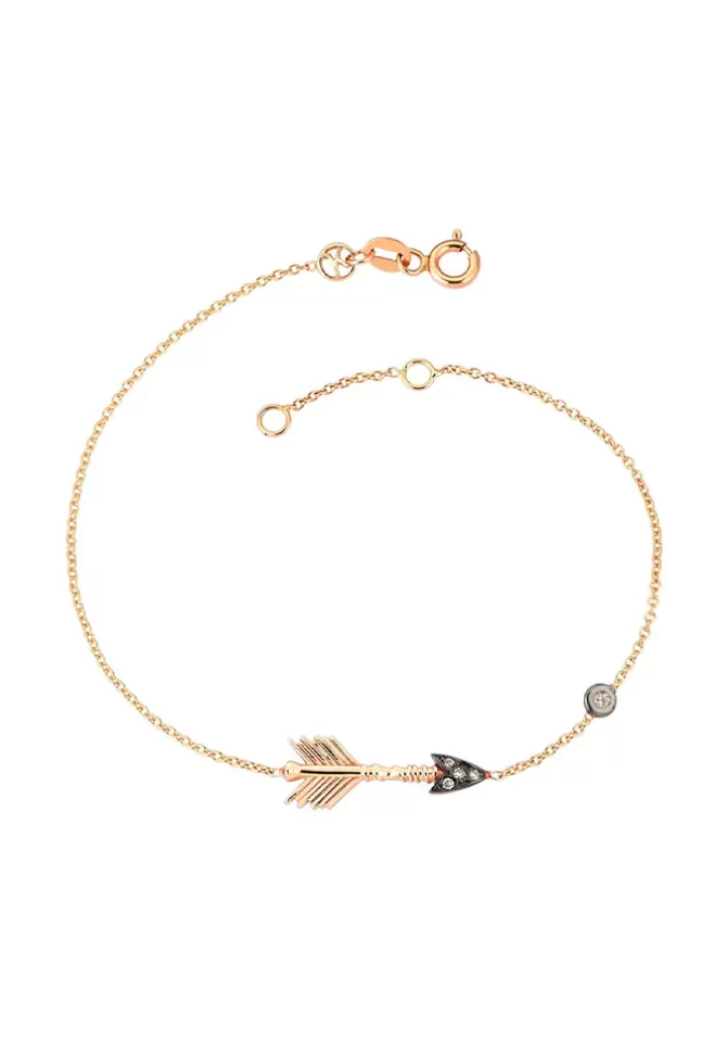 Kismet By Milka Bracelet Solitaire Arrow Diamants Champagne Online