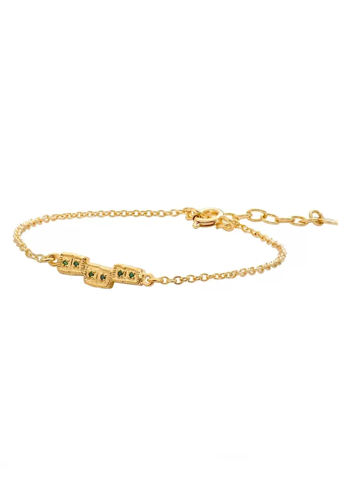 Louise Hendricks Bracelet Thea Ligne Émeraudes Discount
