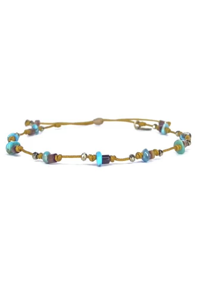 Be By Cat Bracelet Turquoise Coquillage Pyrite Outlet