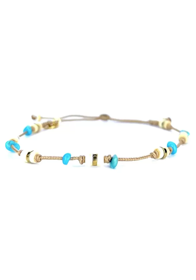 Be By Cat Bracelet Turquoise, Nacre et Hématite Cheap