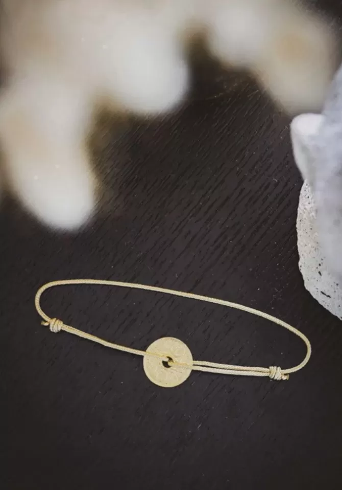 Le Sou Français Bracelet Vincennes 5cts Cordon Doré Sale