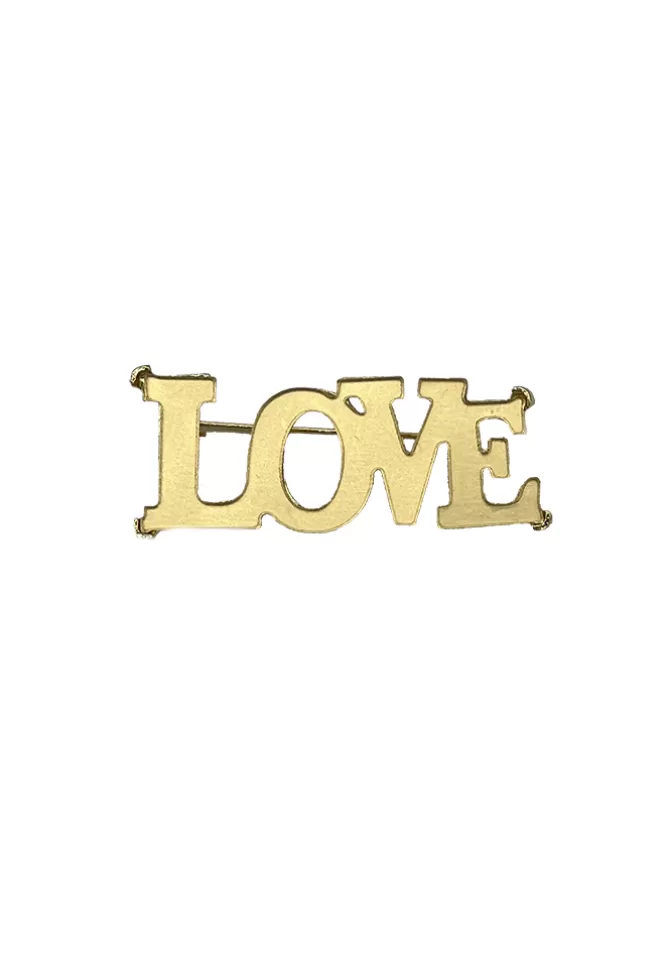 Blush Sélection Bijoux Broche Love Doré New