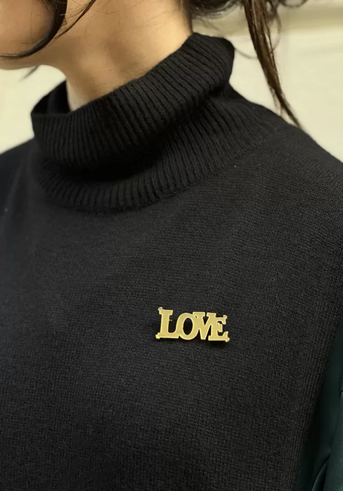 Blush Sélection Bijoux Broche Love Doré New