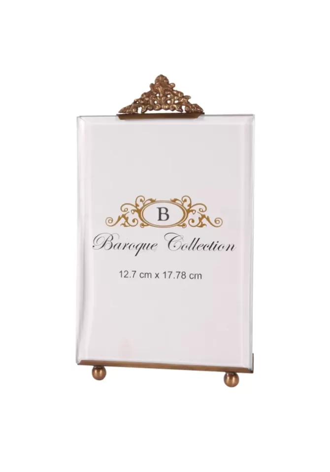 Blush Sélection Décoration Cadre Photo Sans Bord Avec Métal Doré Sale