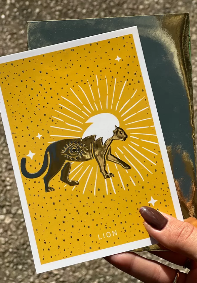 Blush Carte Signe Lion Cheap