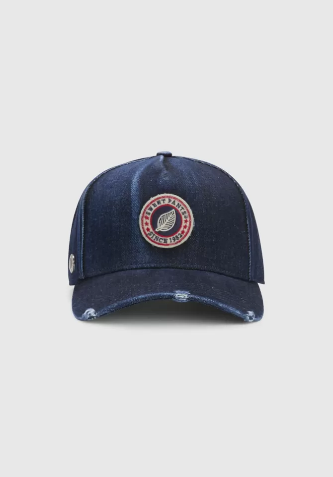 Sweet Pants Casquette Denim Used Dark Blue Shop