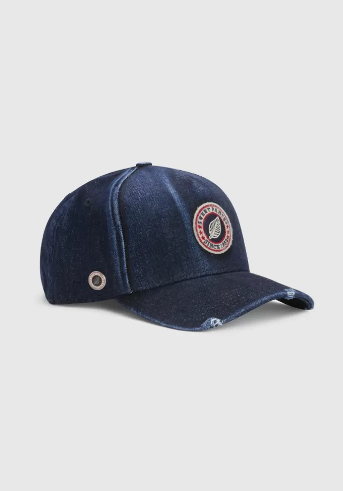 Sweet Pants Casquette Denim Used Dark Blue Shop