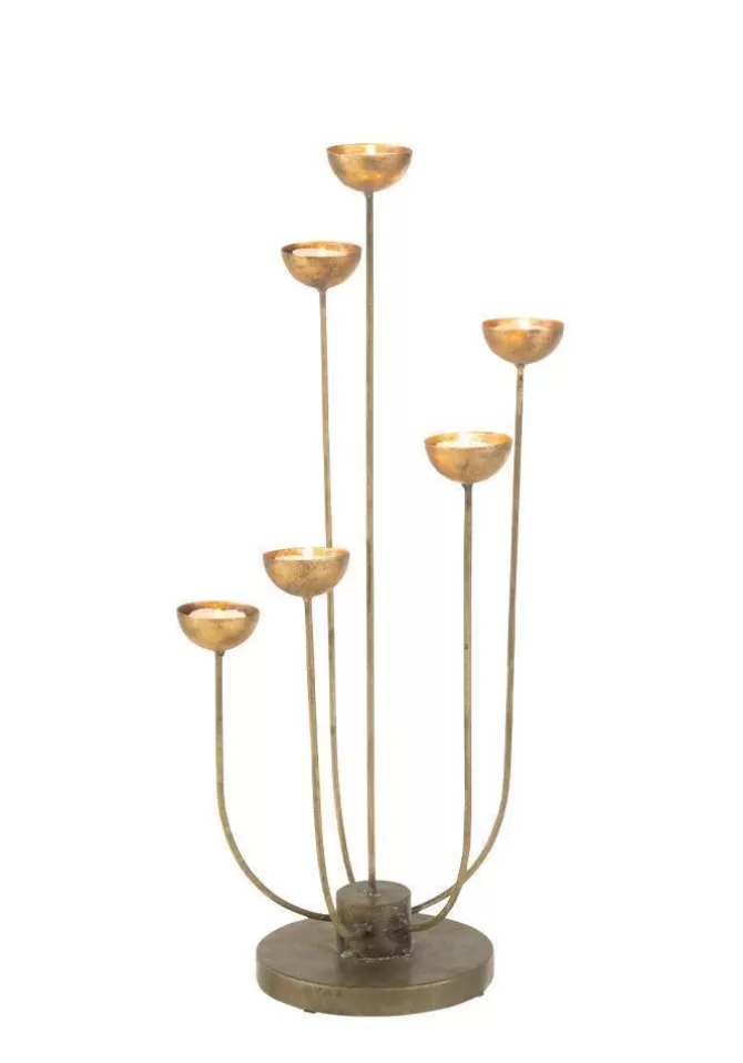 Blush Sélection Décoration Chandelier 6 Branches Doré Clearance