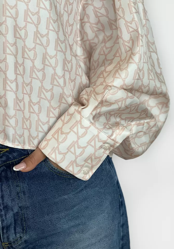 DMN Paris Chemise Baby Chloé Écru Rose Outlet