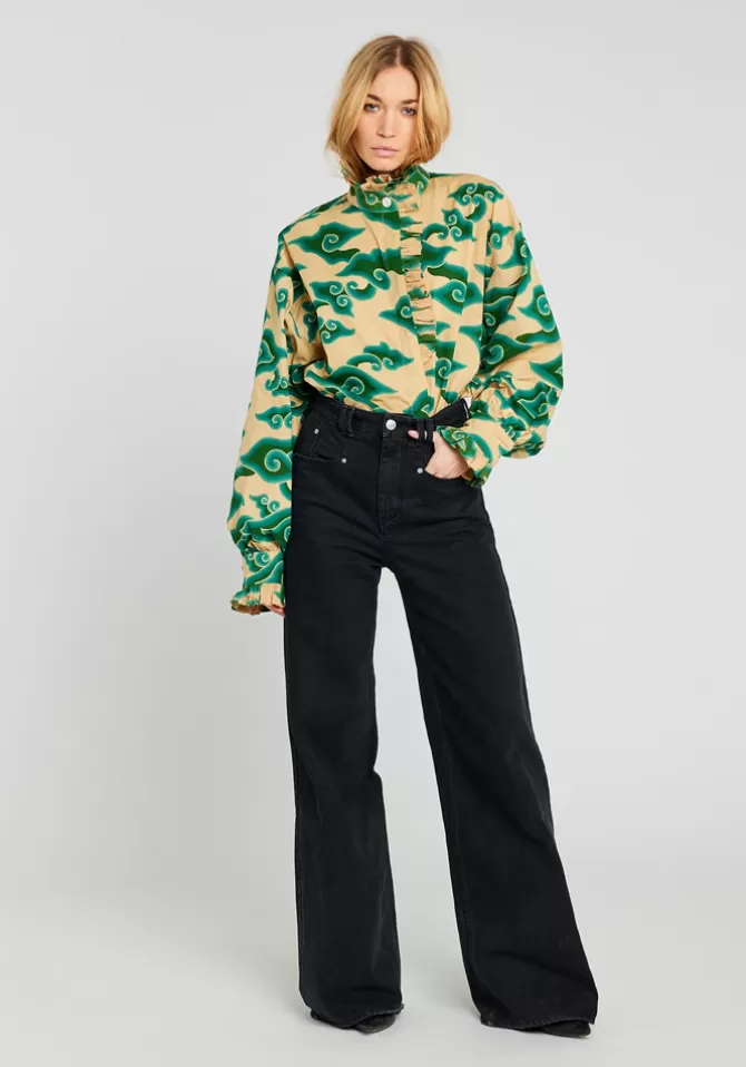 V De Vinster Chemise Ecstasy Verte Flash Sale