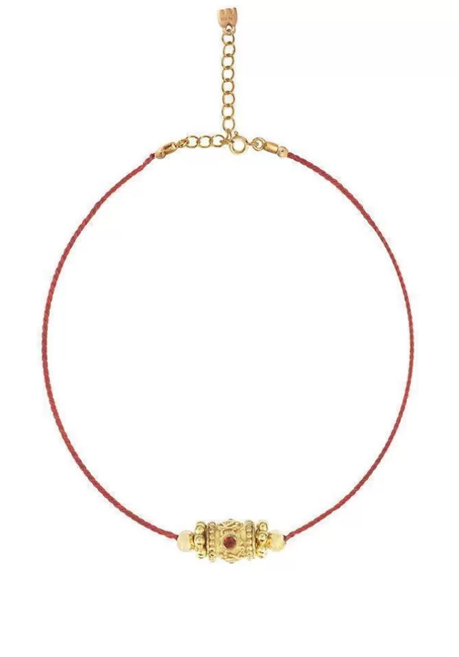 Dorothée Sausset Choker Rakhi 1 Grenat Fil Rouge Shop