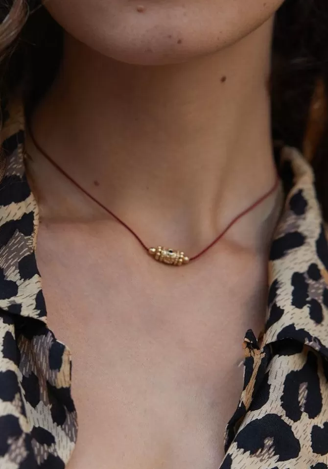Dorothée Sausset Choker Rakhi 1 Iolite Fil Rouge Shop