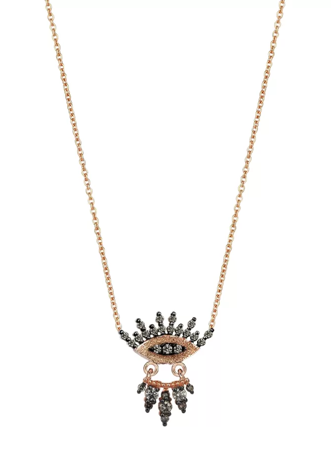 Kismet By Milka Collier Amira Slim Chain Diamants Champagne Outlet