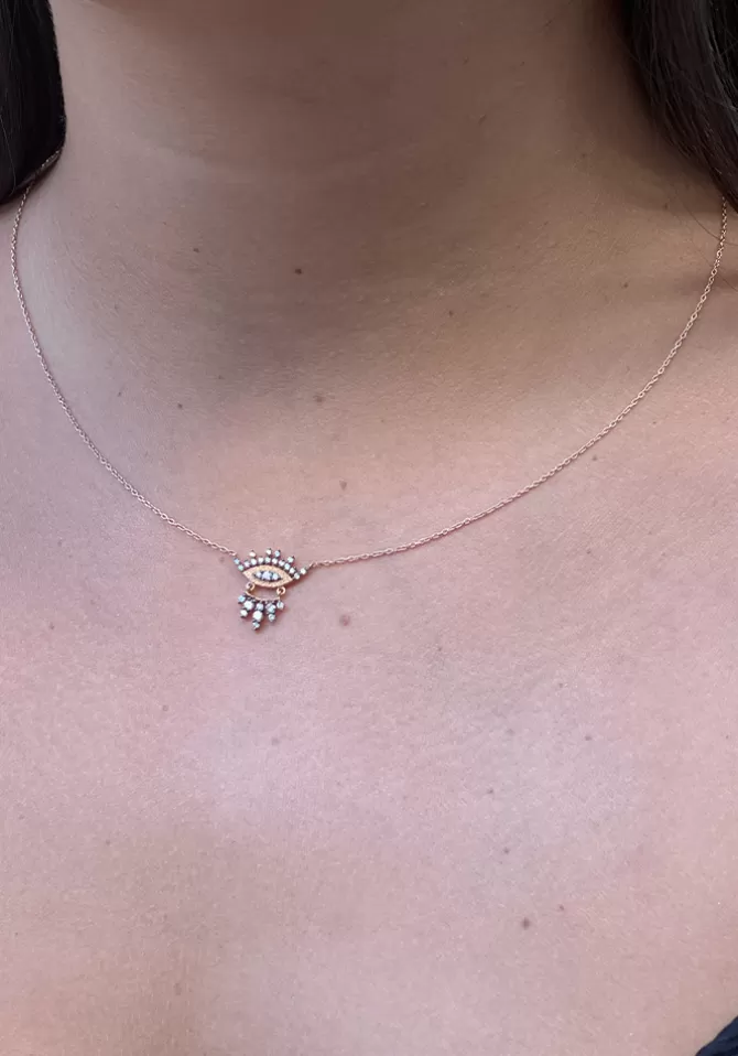 Kismet By Milka Collier Amira Slim Chain Diamants Champagne Outlet