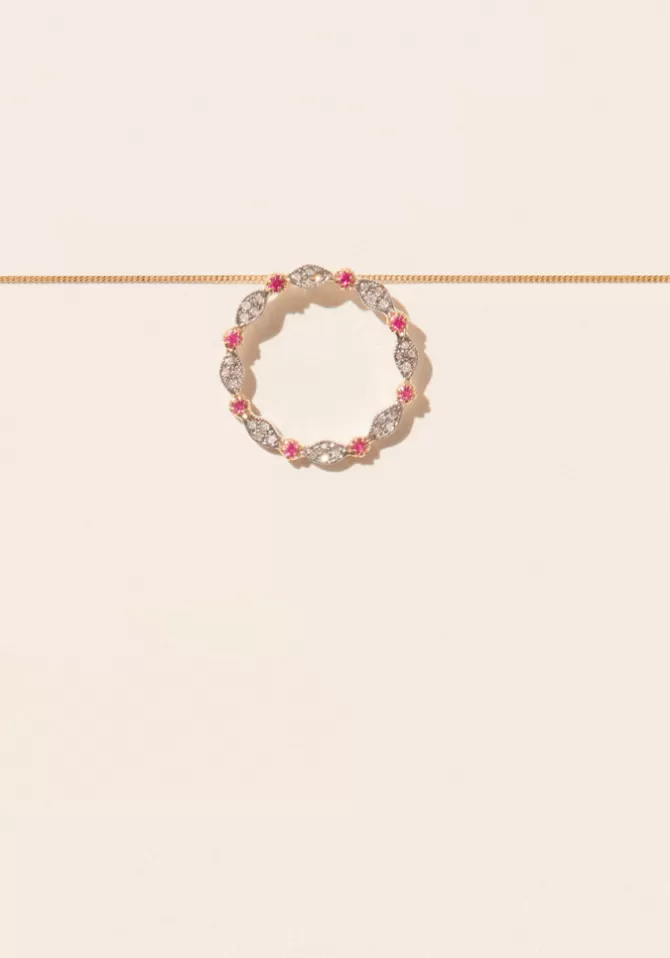 Pascale Monvoisin Collier Ava N°2 Saphirs Roses Best Sale
