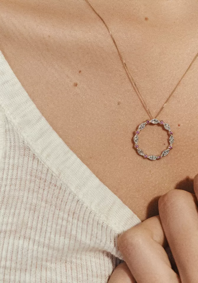 Pascale Monvoisin Collier Ava N°2 Saphirs Roses Best Sale