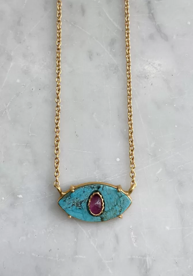 Bohemian Rhapsodie Collier Ayin Turquoise Clearance