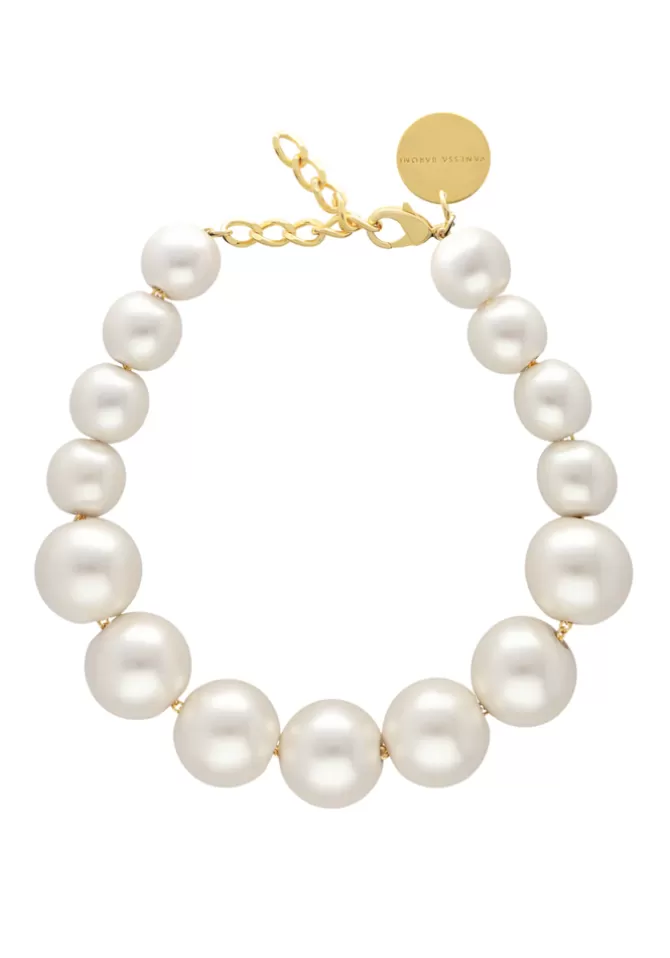 Vanessa Baroni Collier Beads Pearl Clearance